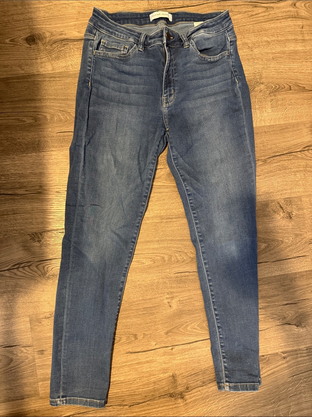 Flying monkey Women's Mid-Rise Blue Skinny Jeans